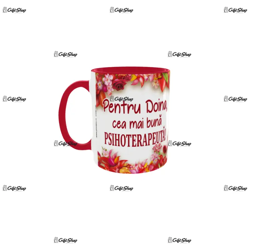 Pentru ( numele ) cea mai buna psihoterapeuta, cana ceramica, 330ml, model cgs1720